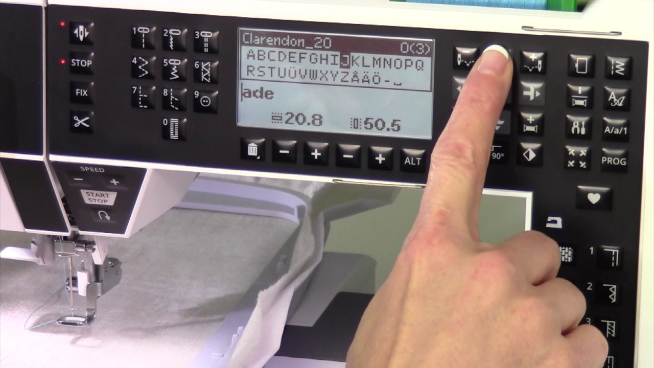 Husqvarna Viking Jade 35 46 How to Load an Embroidery Alphabet