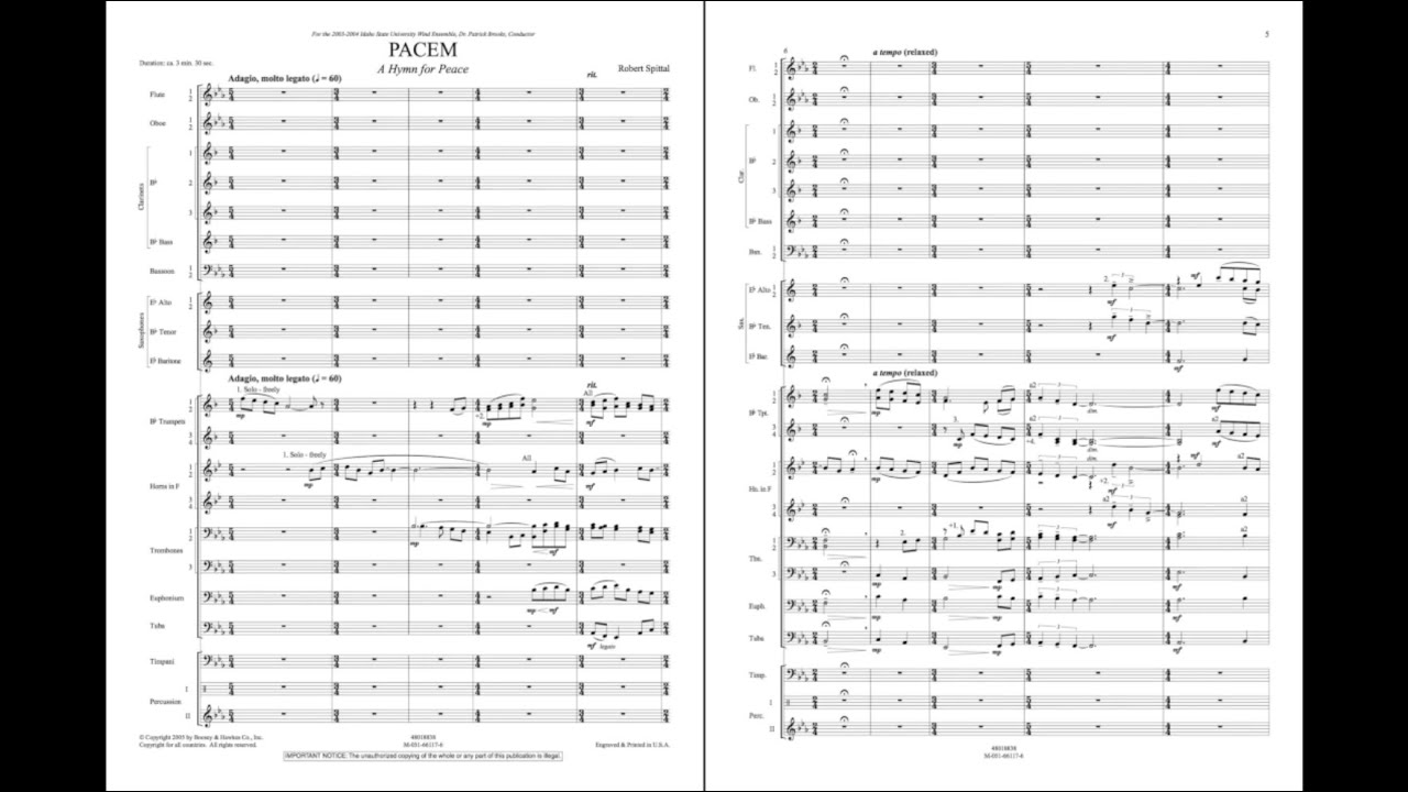 Pacem (A Hymn for Peace) by Robert Spittal
