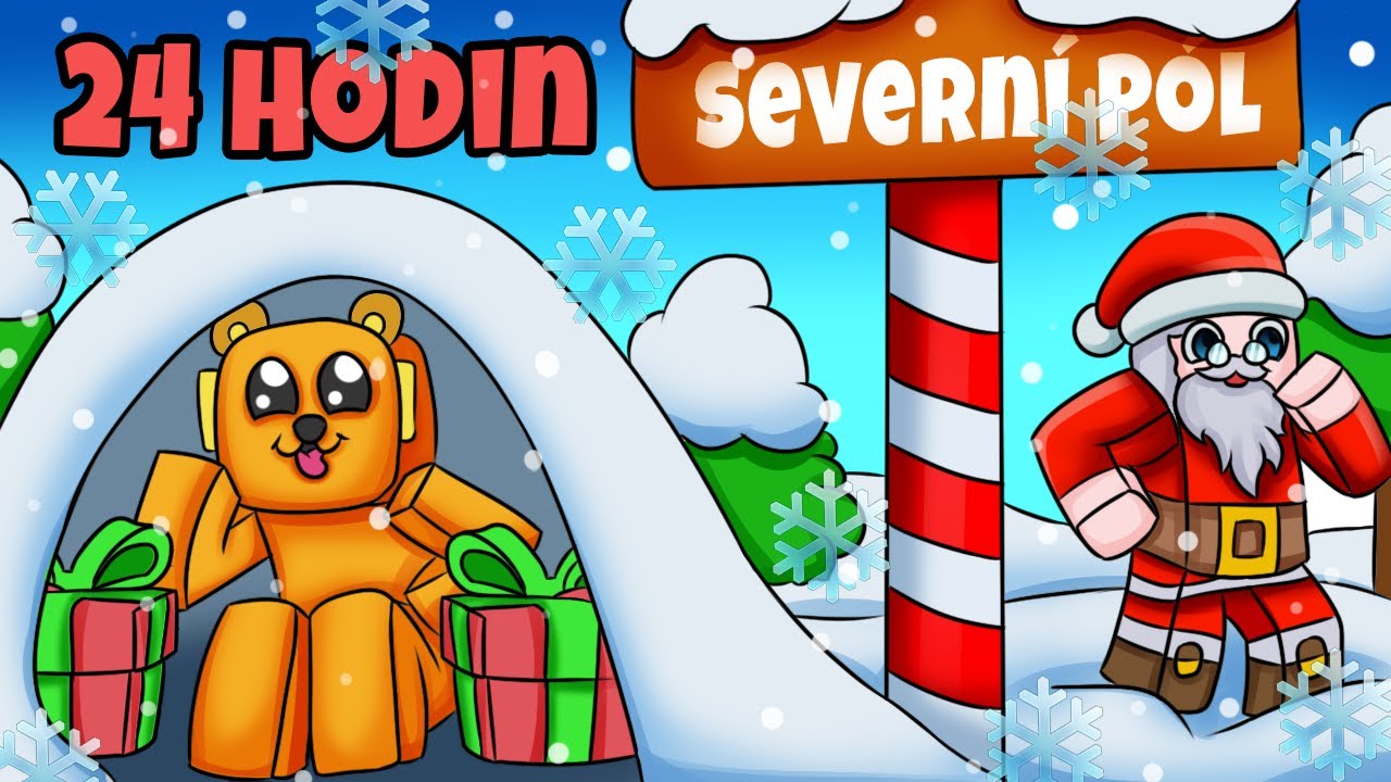 24 HODIN Na SEVERNÍM PÓLU v Minecraftu...
