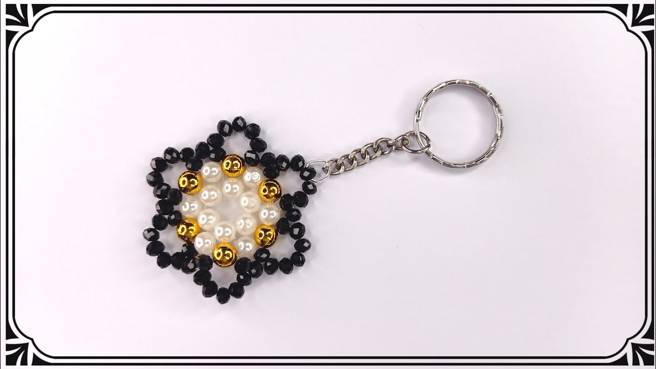 Beaded Keychain Tutorial / How To Make Beaded Keychain At Home / Creative V