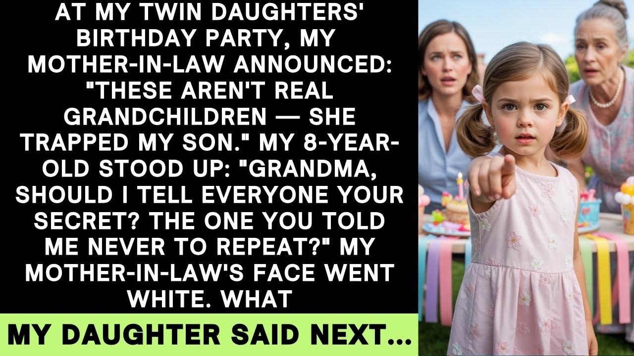 MIL Called My Twins 'FAKE GRANDKIDS' at Their Party—Then My 8yo Exposed Her 40 Year Secret