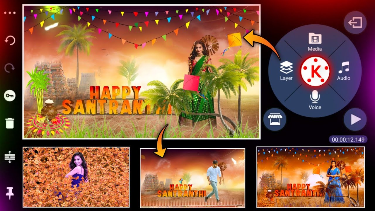 Best Sankranthi Special Video Editing in Kinemastar 3d Video Editing in Kinemastar Pongal video edit