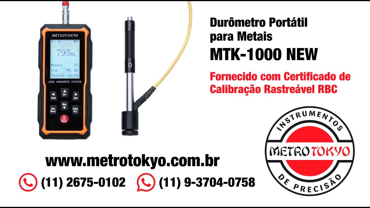 DURÔMETRO PARA METAIS  - MTK-1000 NEW