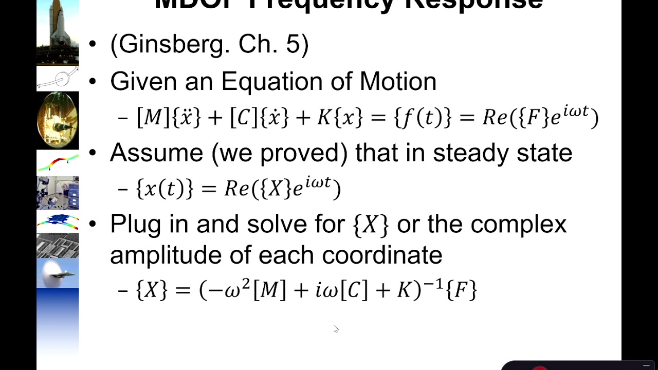EMA 545 Module 05g MDOF Frequency Response (Direct FRF)