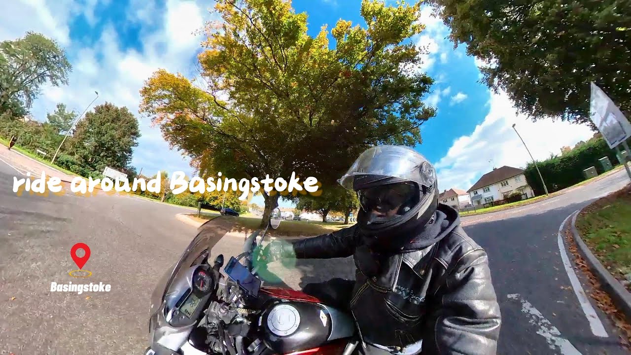 🏍️ Motorcycle Ride Through Basingstoke, England | No Music, No Talking, Just Road Sounds