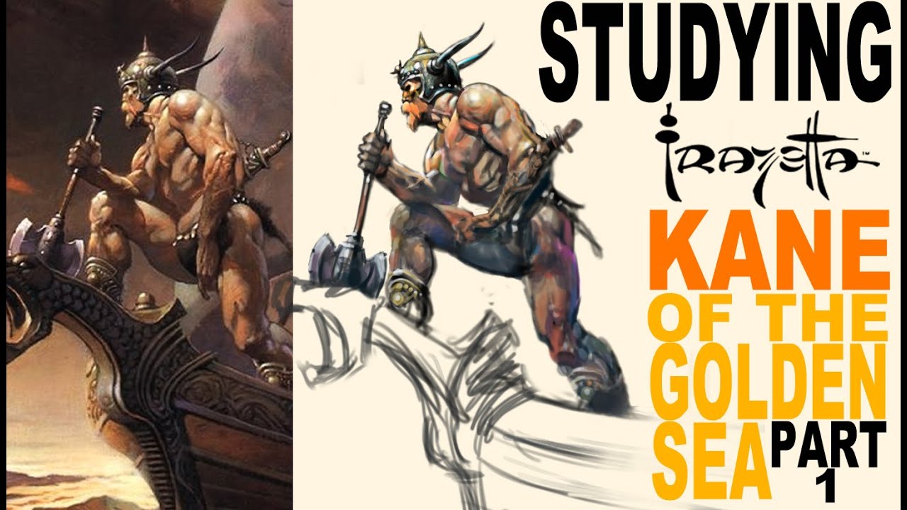 Studying Frazetta's Kane of the Golden Sea part 1