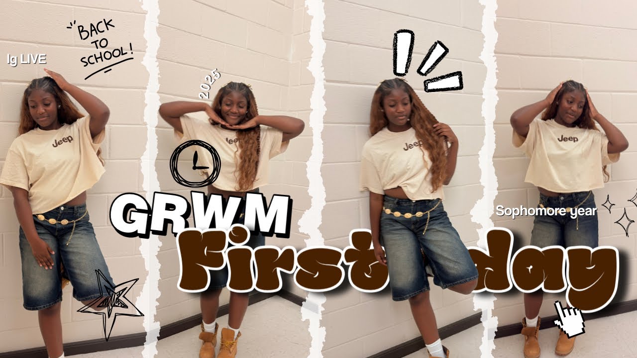 GRWM First Day of School 2025 🤍🚌| 10th grade