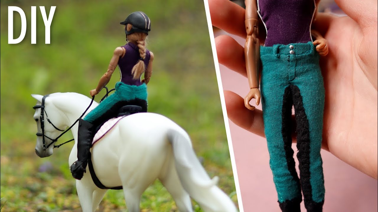 Tutorial:  Miniaturowe bryczesy z pełnym lejem dla lalek i figurek | Szablony do pobrania!