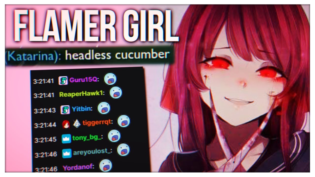 cute anime yandere girlfriend flames everyone