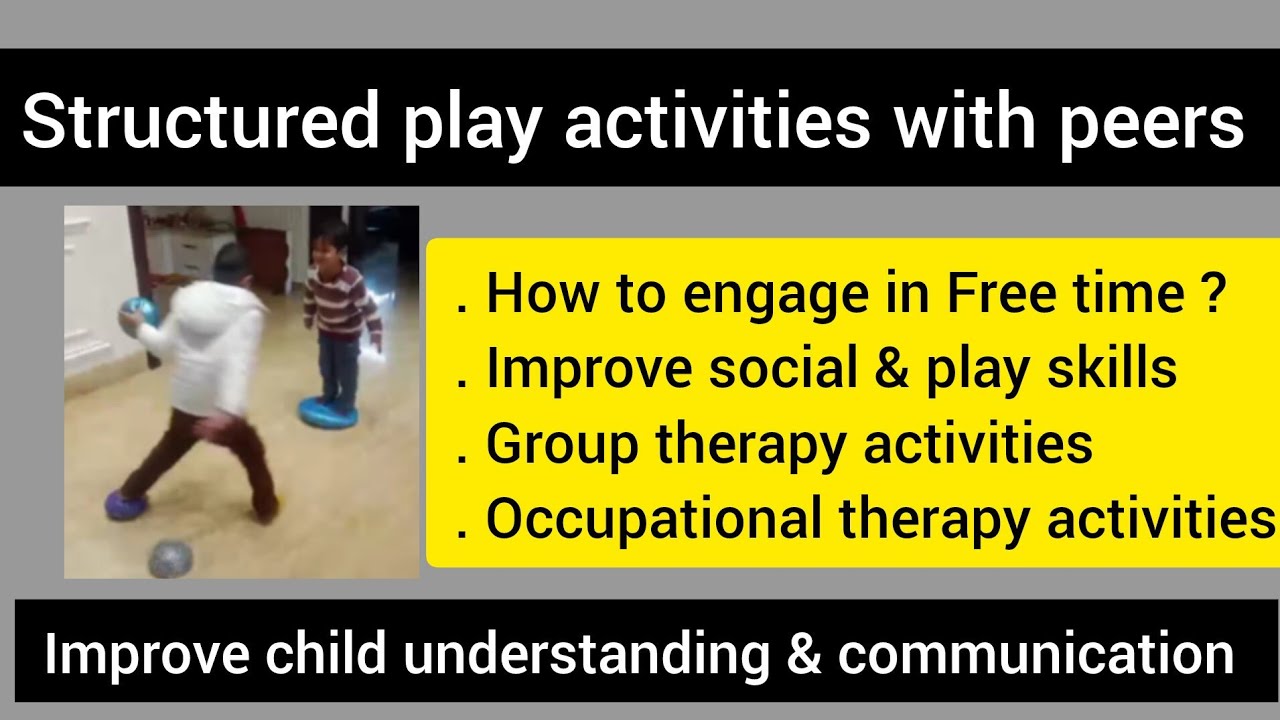 Structured play activities with peers for kids/occupational therapy #autism #adhd