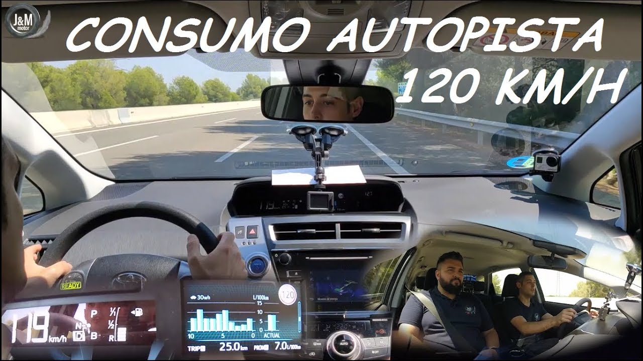 Toyota Prius+ Hybrid 2019: Prueba conducción autopista | 120 KM/H | Test Drive | Consumo