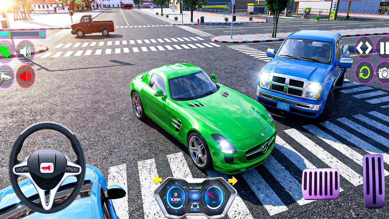 Real City Car Driving School Simulator - Modern Manual Car Parking Games 3D - Android GamePlay