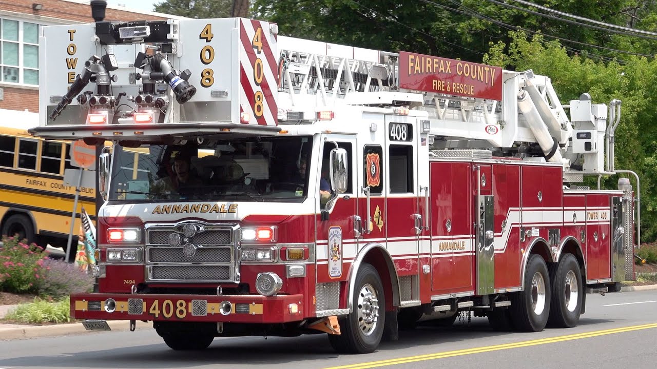 Fairfax County Fire & Rescue Tower 408 Responding
