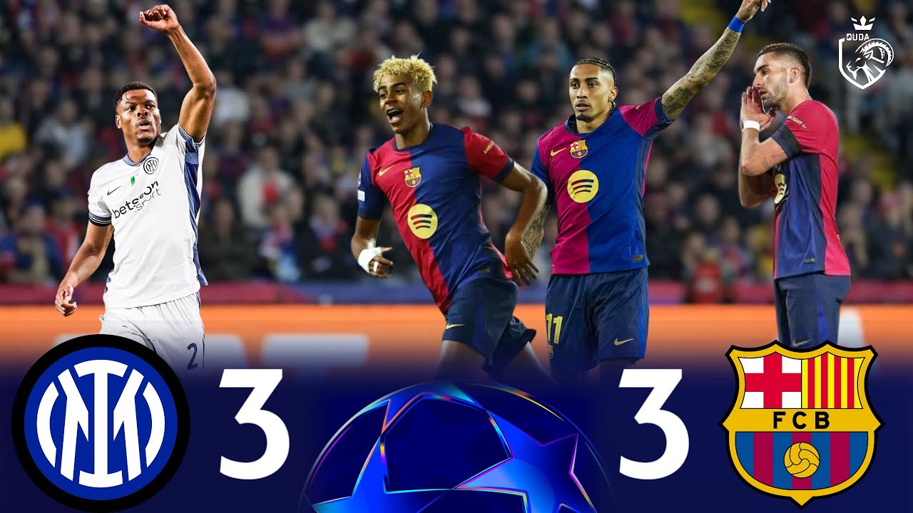 مباراة مجنونة بين برشلونة و انتر ميلان 🥵🤯🔥 | برشلونة (3-3) انتر 😮‍💨 