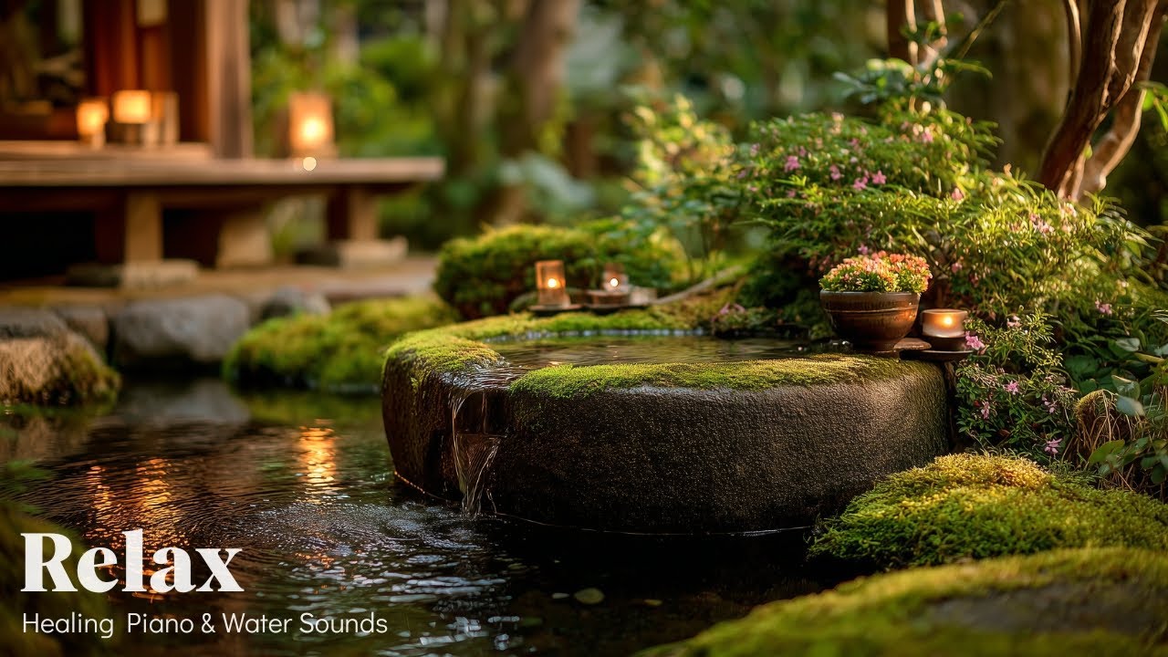 Peaceful Piano with Flowing Water 🌿 Deep Healing to Calm Stress & Emotional Fatigue