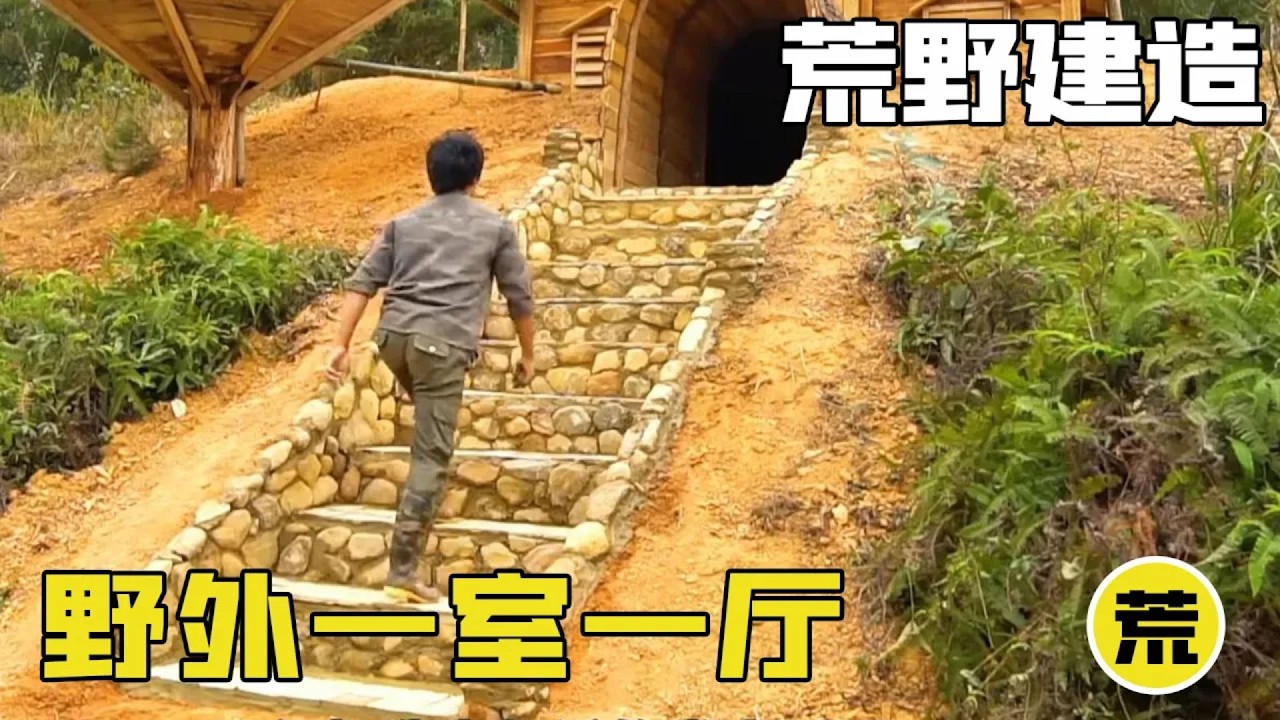 別人還在掙扎求生，男人徒手搭建出一室一廳，堪稱荒野建造的奇跡！