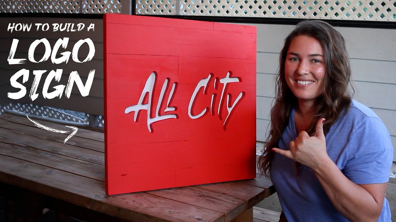 How to make a recessed logo sign