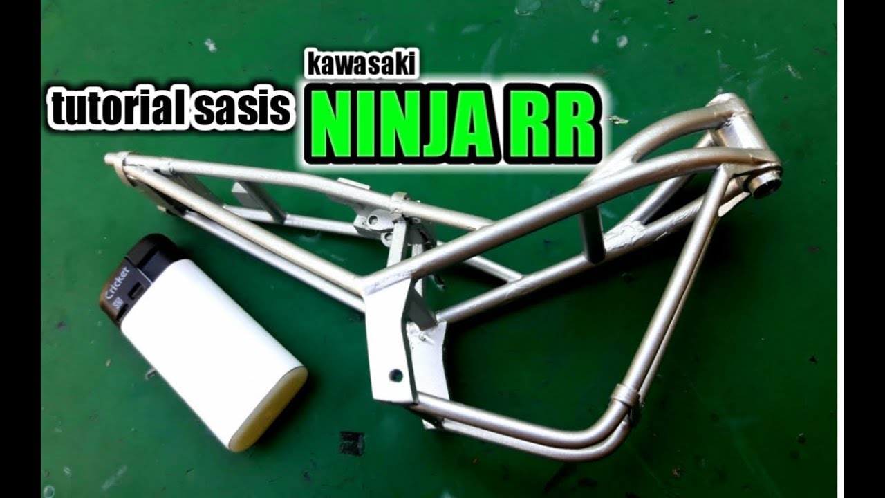 cara membuat sasis kawasaki ninja RR miniatur ( how to make a kawasaki miniature RR ninja chassis )