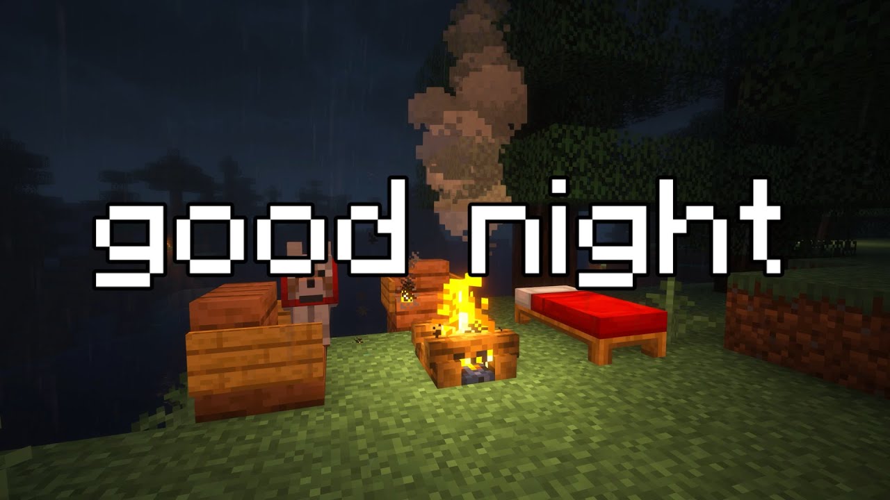 some peace for hard nights... (minecraft music with soft rain)