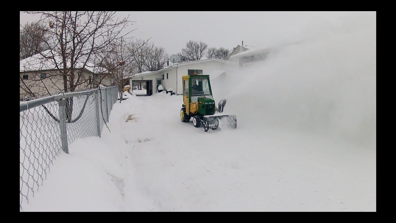 John Deere 332 Diesel Bercomac Snowblowing Record Snowfall