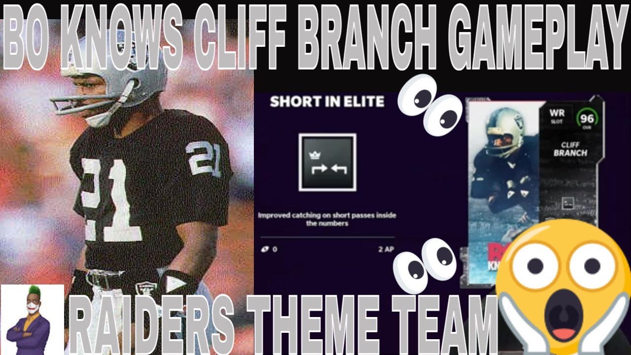 MADDEN 22 BO KNOWS CLIFF BRANCH GAMEPLAY RAIDERS THEME TEAM