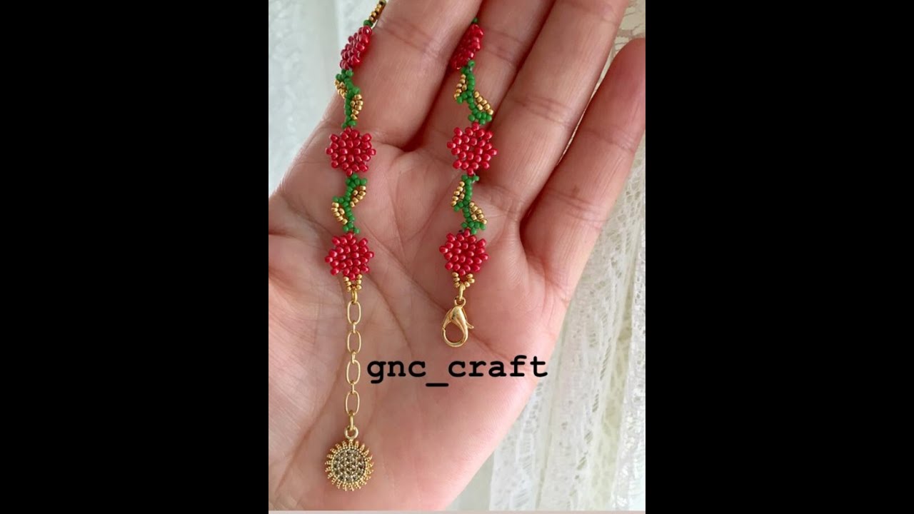 GÜL DALI MODEL BİLEKLİK ROSE BRANCH BRACELET