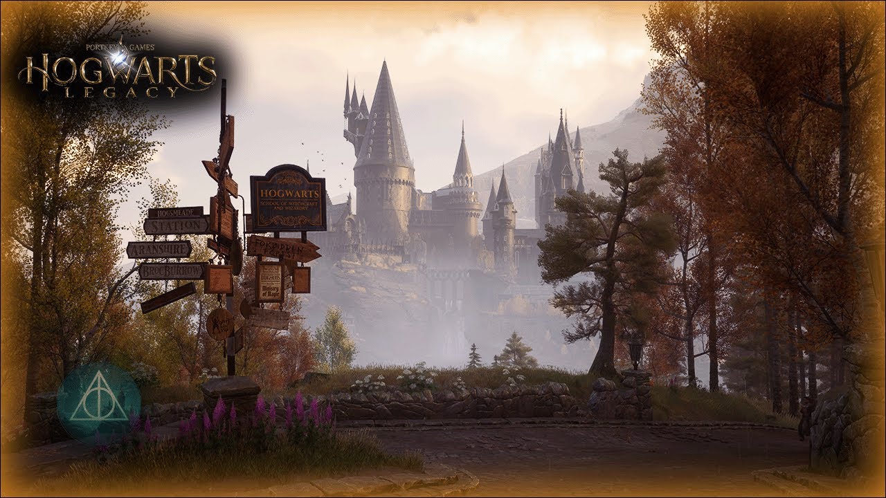 Full Map Autumn Rain Walk – Hogwarts Legacy 4K Ambience