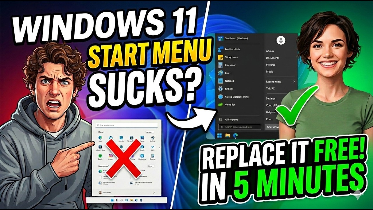 Windows 11 Start Menu SUCKS? Replace It Free in 5 Minutes
