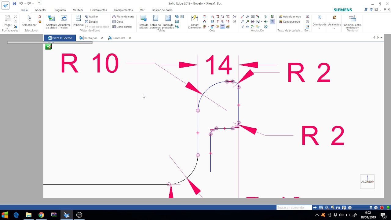 Tutorial llanta Solid Edge 2019