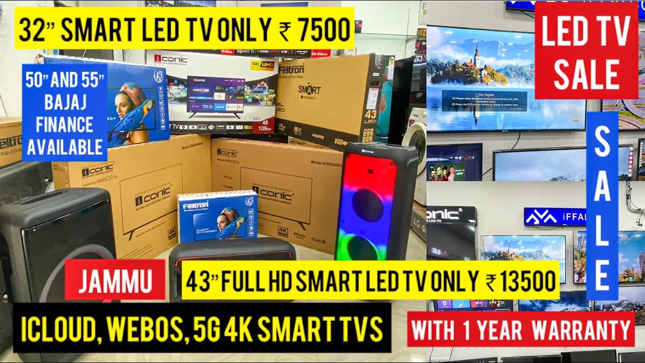 Cheapest 4K LED Tv Market In Jammu | Led Tv Sirf Rs. 7500 Only | Wholesale/Retail | Electro mart