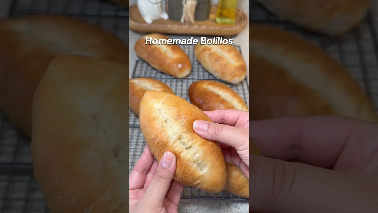 HOW TO MAKE HOMEMADE BOLILLOS #bolillos #bread #homemade #shortvideo #recipe #baking #food