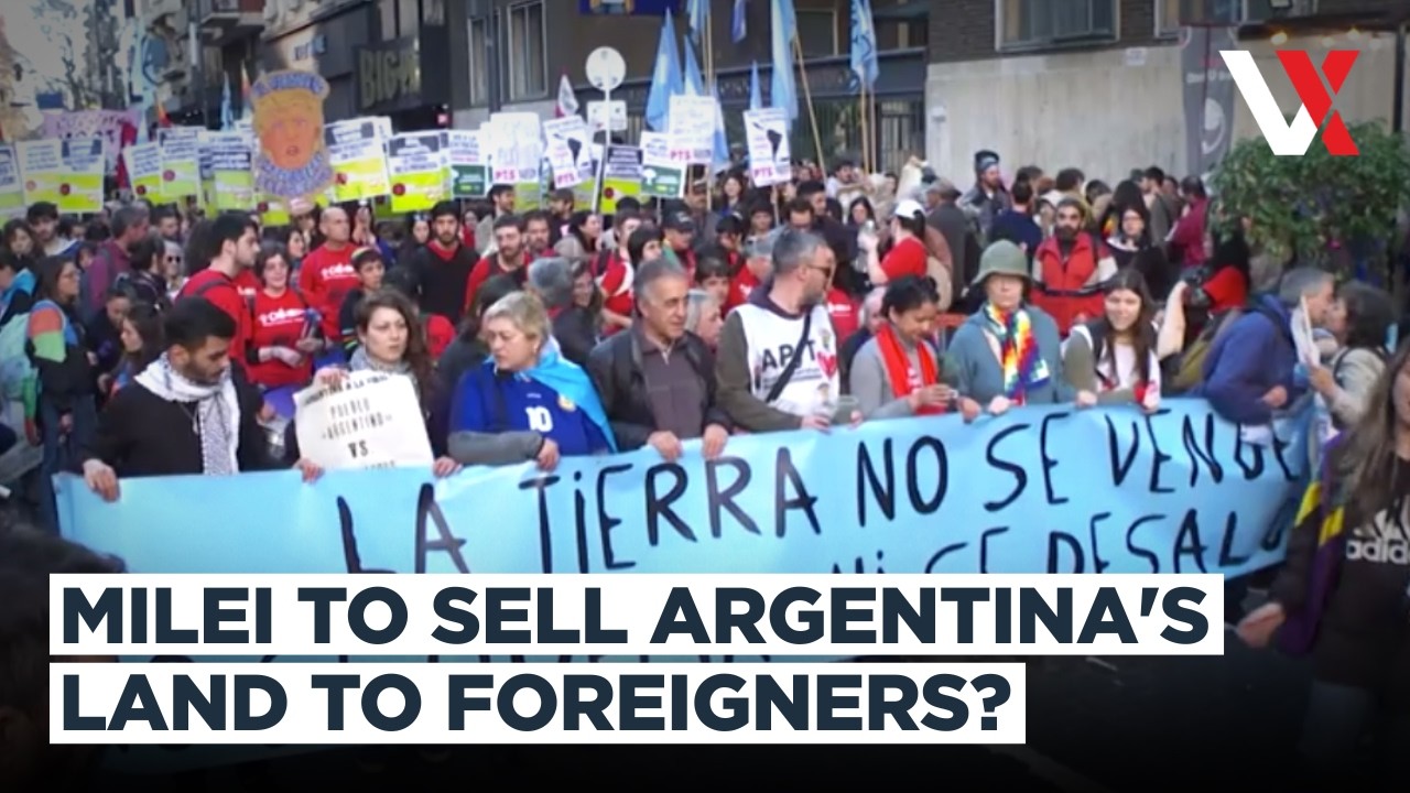 Argentina Protests Milei's Land Law | Indigenous Groups Rally Against Foreign Land Sales | VERTEX