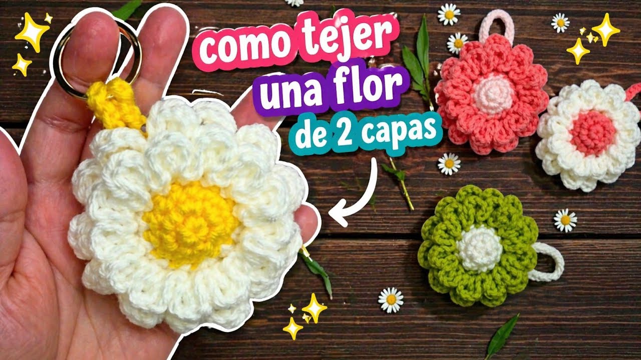 FLOR DAYSI A CROCHET