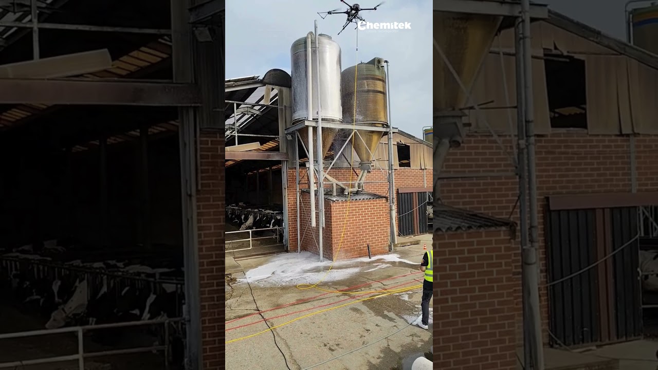 Drone Surface Cleaning Agent – Organic | Use Case: Cow Farm, Belgium