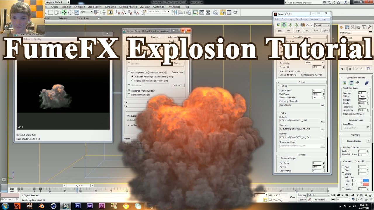 Advanced Explosion Tutorial - FumeFx (3DS MAX)