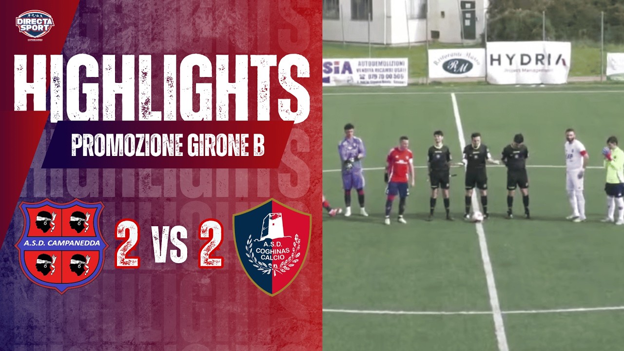 Calcio Promozione Gir. B – Campanedda-Coghinas Calcio 2-2 (Highlights)