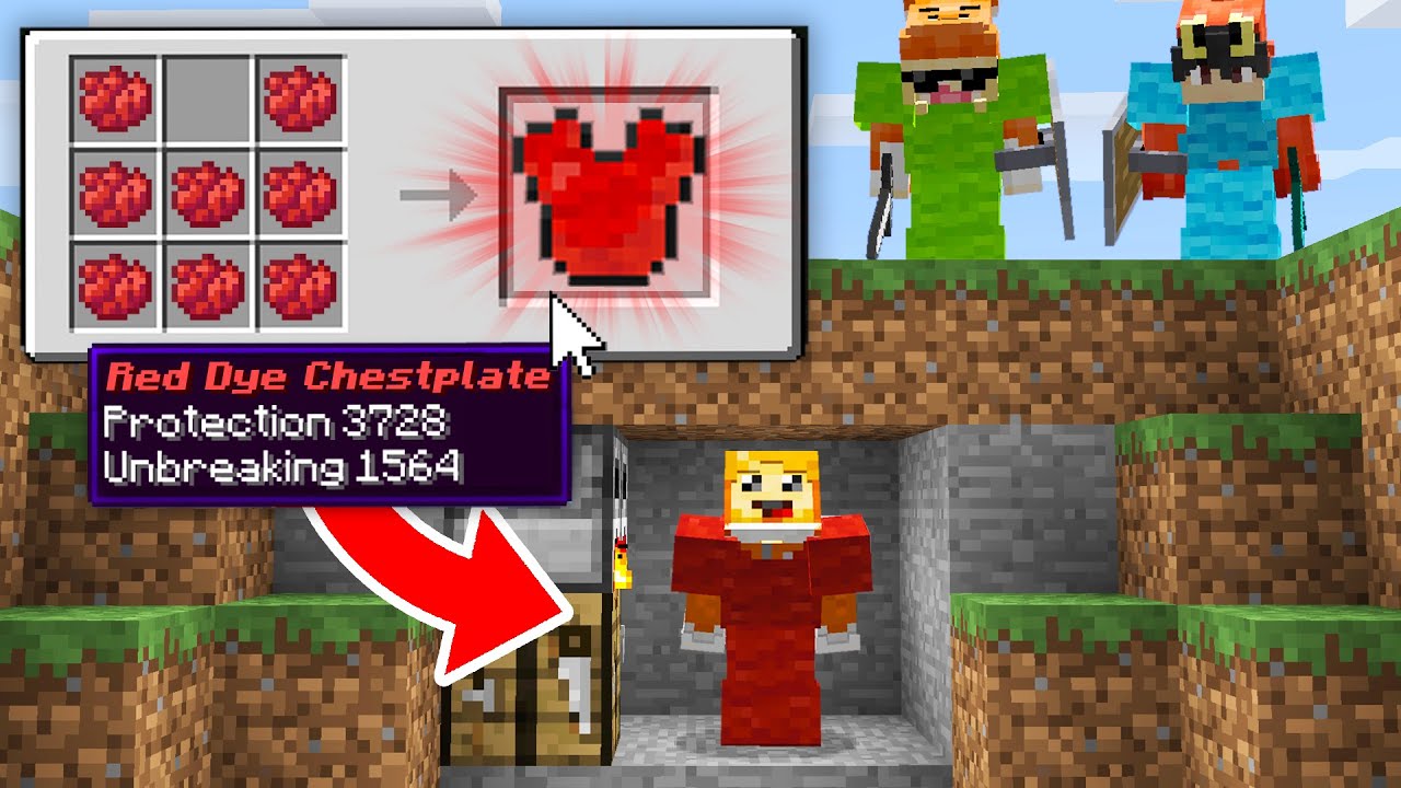minecraft manhunt but DYE can craft CUSTOM ARMOR