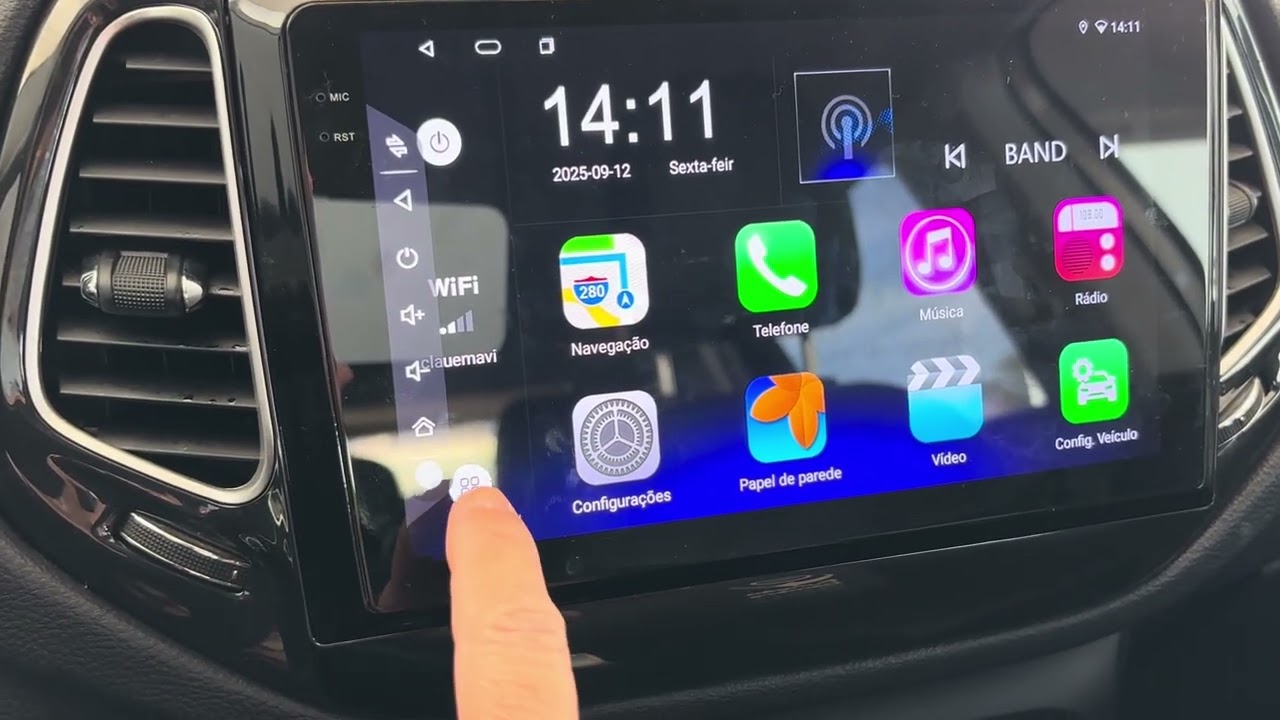 Como mudar a tela inicial da MULTIMÍDIA veicular carro. Como ajustar frame, tema inicial, tela
