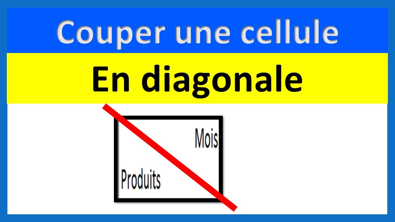 Excel Couper une cellule en diagonale  👍
