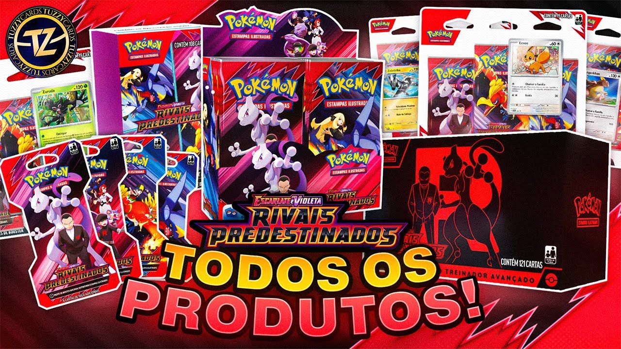 Conheça a Nova Coleção de Cartas Pokémon! Abrimos TODOS os produtos de Rivais Predestinados!