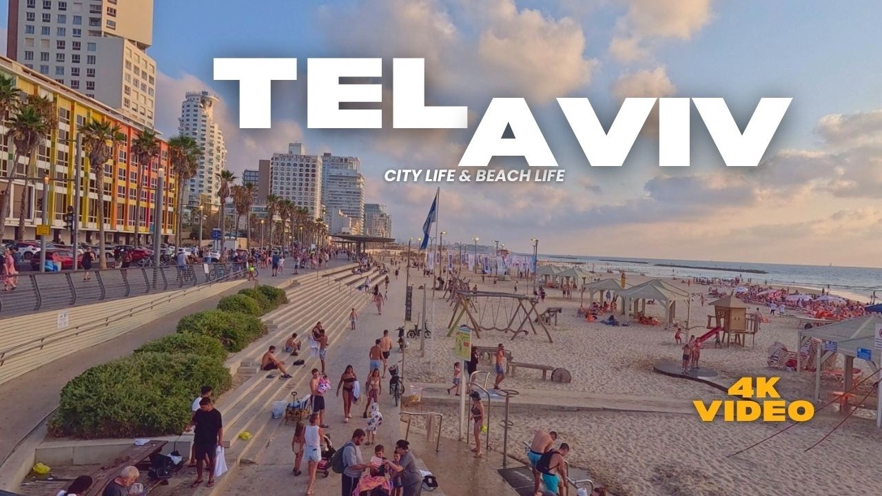 TEL AVIV&rsquo;S BEST EVENING VIBES 🇮🇱  | FROM CITY TO BEACH | 4K HDR