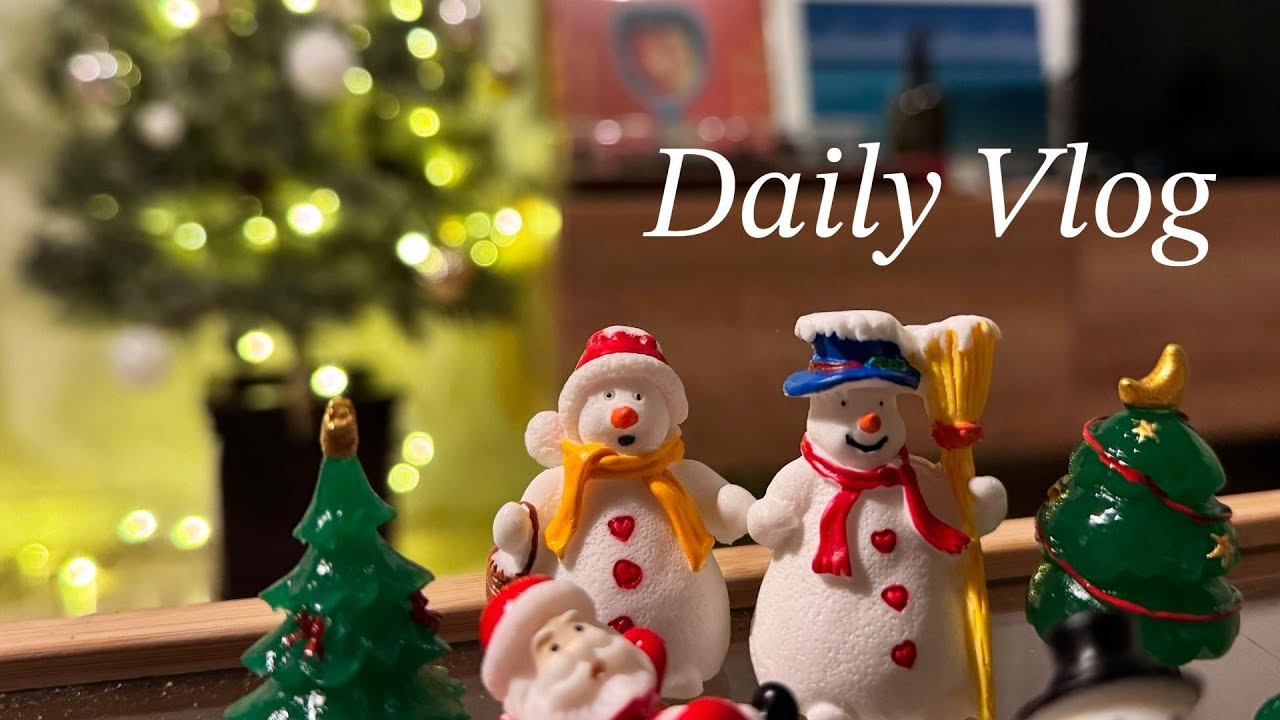【vlog】クリスマスを楽しむ社会人ブイログ、動画編集、ランチ、家、ドライブ、カフェ