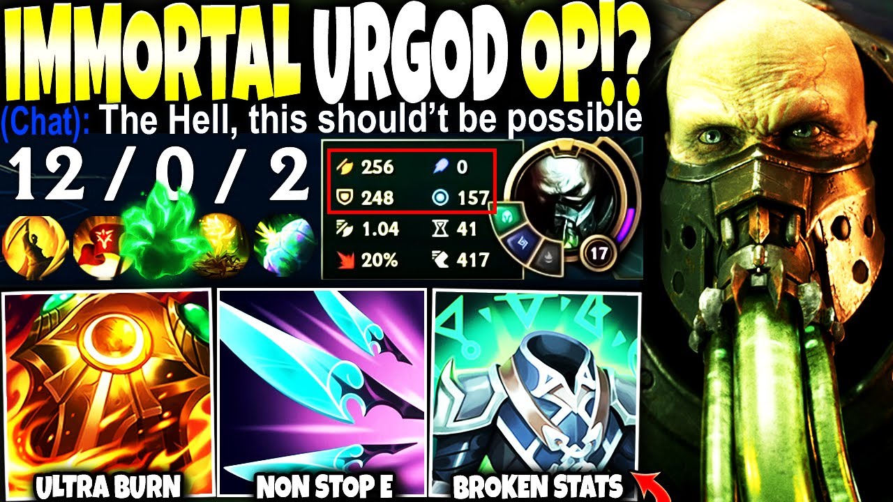 I created an Urgot build that shouldn't be POSSIBLE: NAVORI + IMMORTAL BUILD = LITERAL 1V9 MONSTER 💀