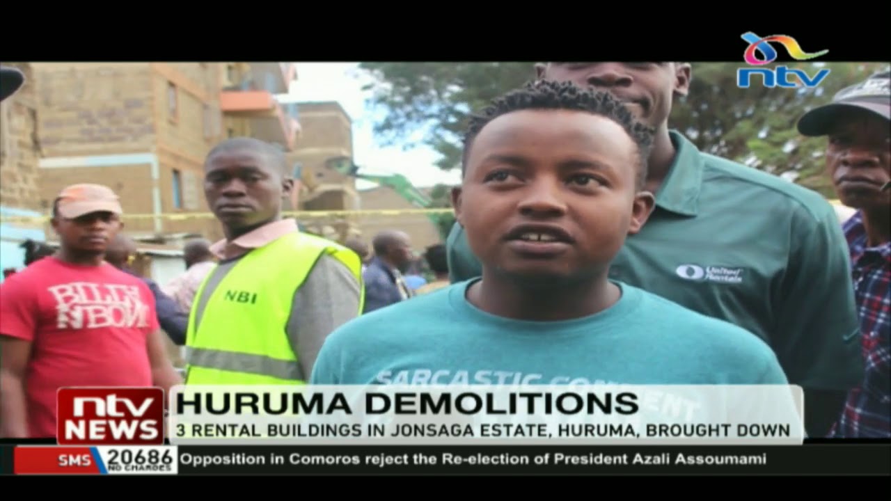 Buildings brought down in Jonsaga estate, Huruma