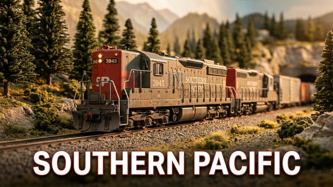 Southern Pacific EMD GP9s and SD9 on the Club Layout