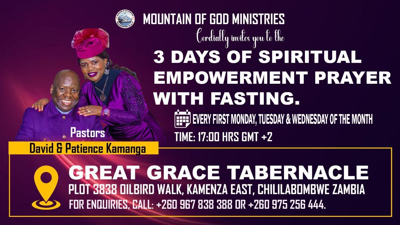THANK YOU FOR JOINING US FOR OUR MONTHLY COVENANT 3 DAYS OF  PRAYER AND FASTING.