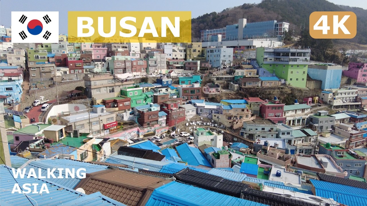 🇰🇷 South Korea, Busan: Gamcheon Culture Village Winter Day Walking Tour - 4K