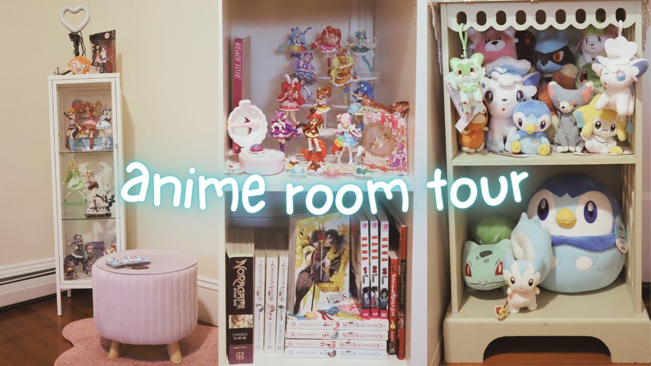 anime & cosplay room tour 💜📚 organize my manga collection