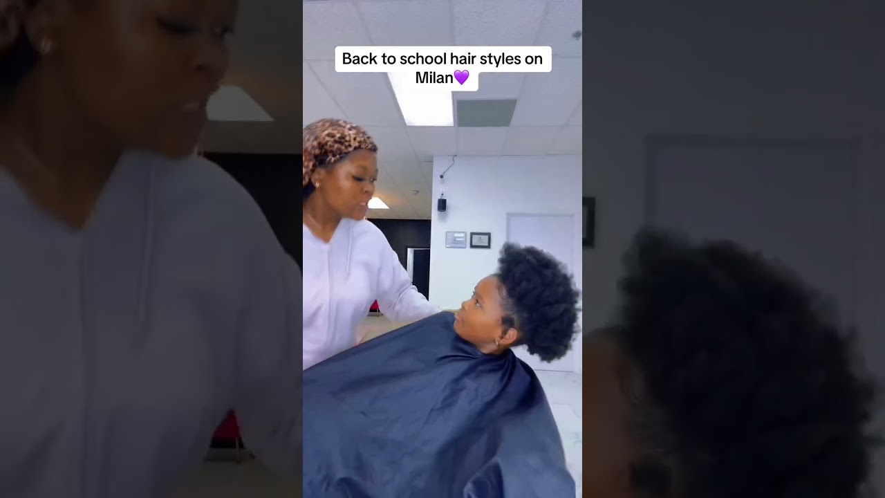 Back to school hair styles on my daughter 💜🩷
