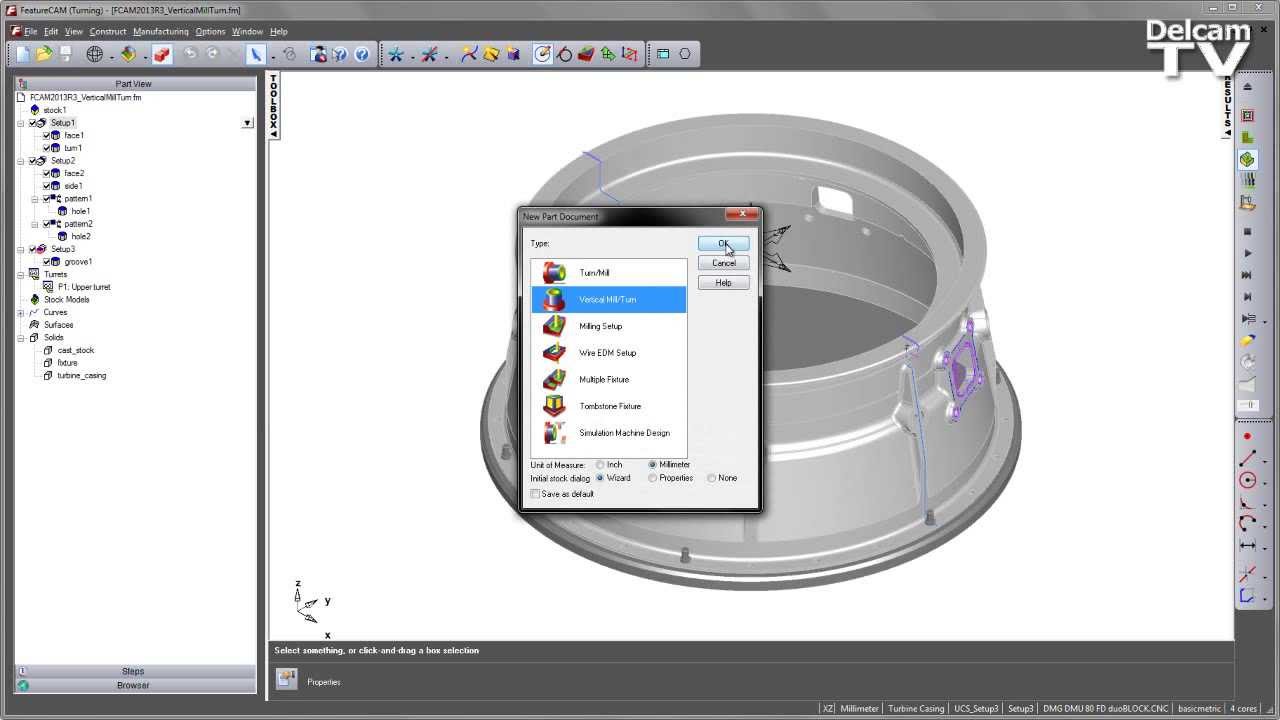 Vertical Mill/Turn - FeatureCAM 2013 R3